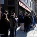 The long line outside Underground Sounds on East Liberty Street on Saturday, April 20. AnnArbor.com I Daniel Brenner